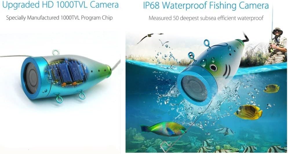 Underwater Fishing Video Camera with 7 Color LCD Monitor and 1000tvl Waterproof Camera 12ps White LEDs 15m Cable 4500mah Rechargeable Battery X328728
