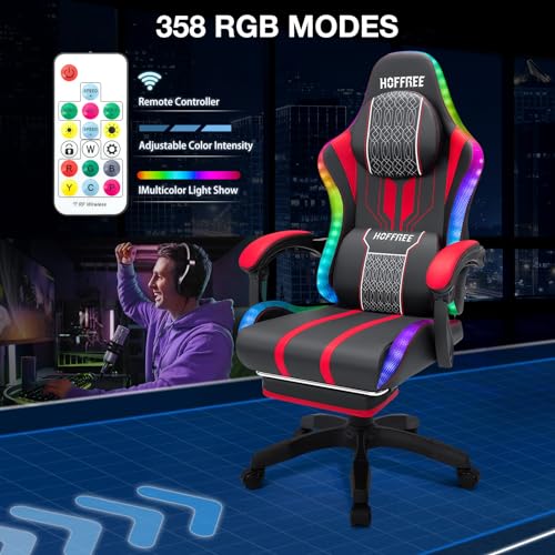 Pink Gaming Chair with Speakers and Footrest E5657