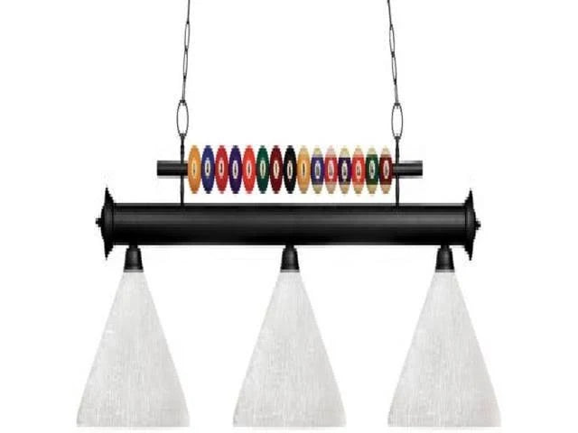 Matte Black 3-Light Island/Billiard E598