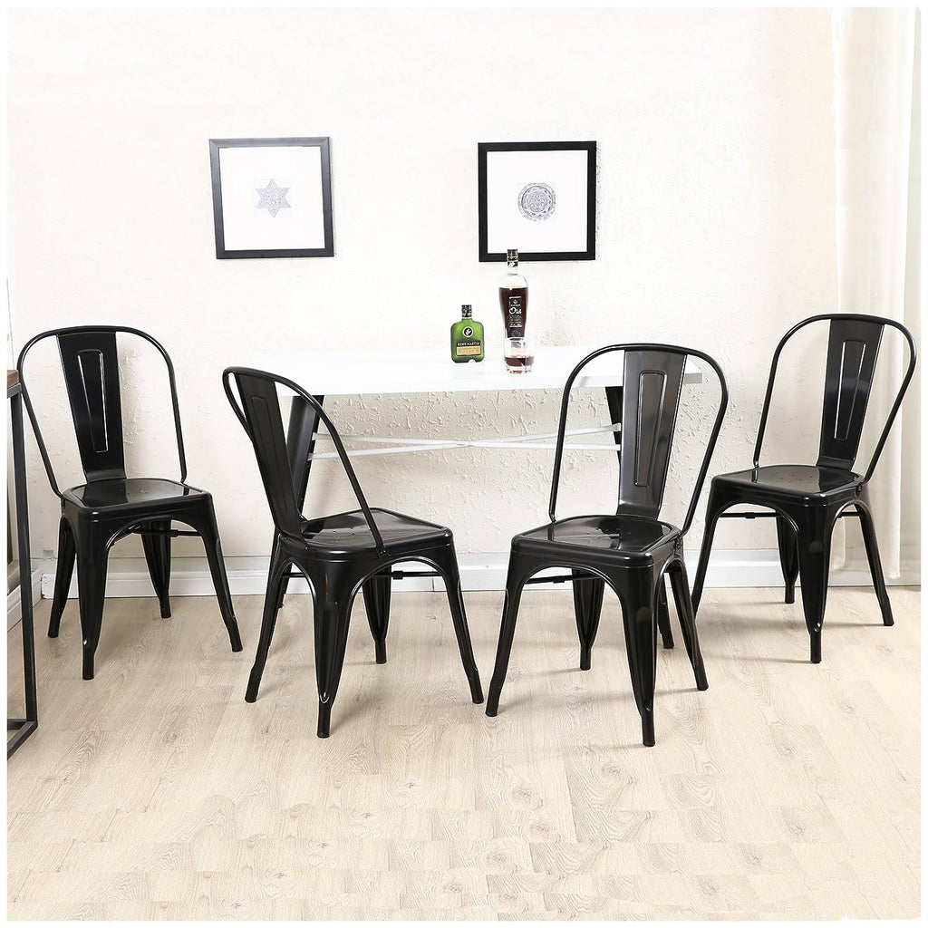 Black Side Chair Set of 4 C64142
