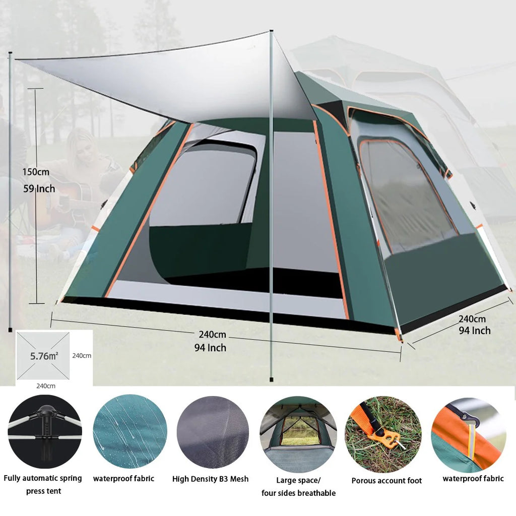 5 Person Waterproof Quick Set Portable Tent M2974