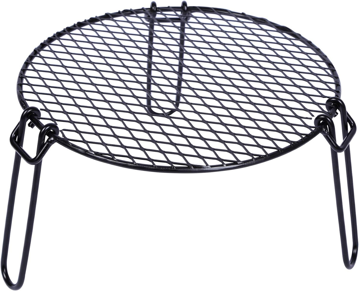 Folding Campfire Grill Steel Grate V916677