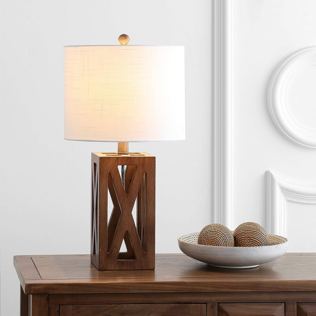 Brown Wood LED Lamp Q373167