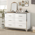 White High Gloss 6 Drawer Dresser O912