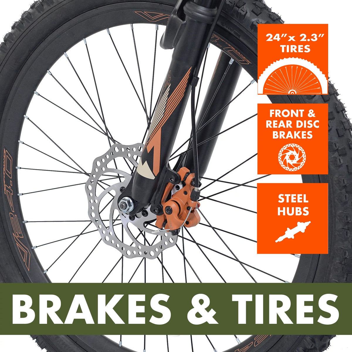 24 Glide Mountain Bike, 8 Speed, Black M157