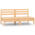 Solid Wood Pine Patio Sofas 2 pcs C77914