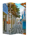 Multi-Color Wood Canvas Screen Q323851