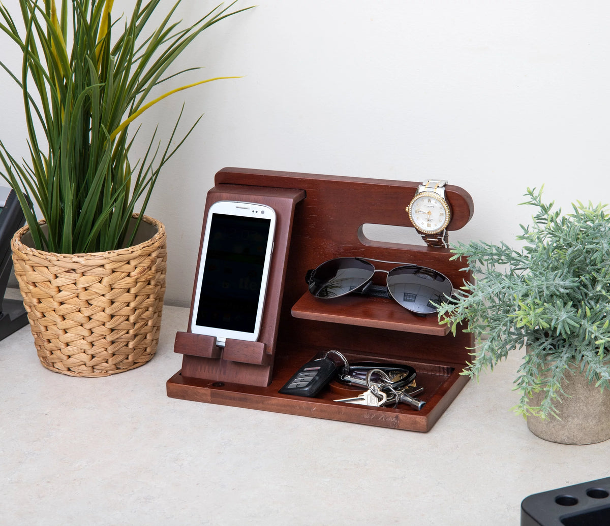 Wood Cell Phone Holder Organizer U911