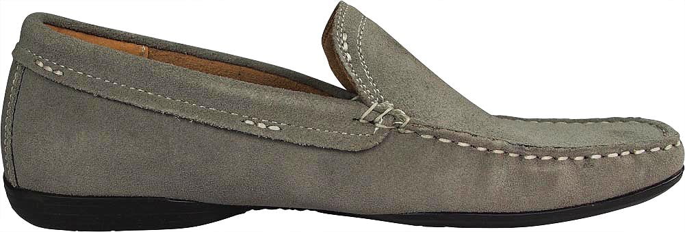 Leather Slip on Loafers Grey B9538