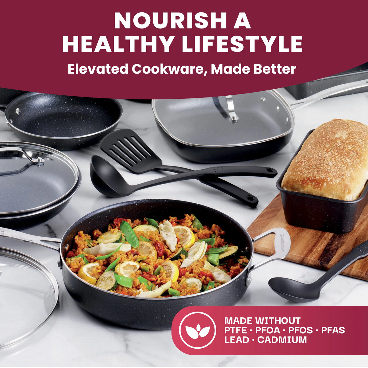 20 Piece Nonstick Blue Cookware Bakeware Set X9340