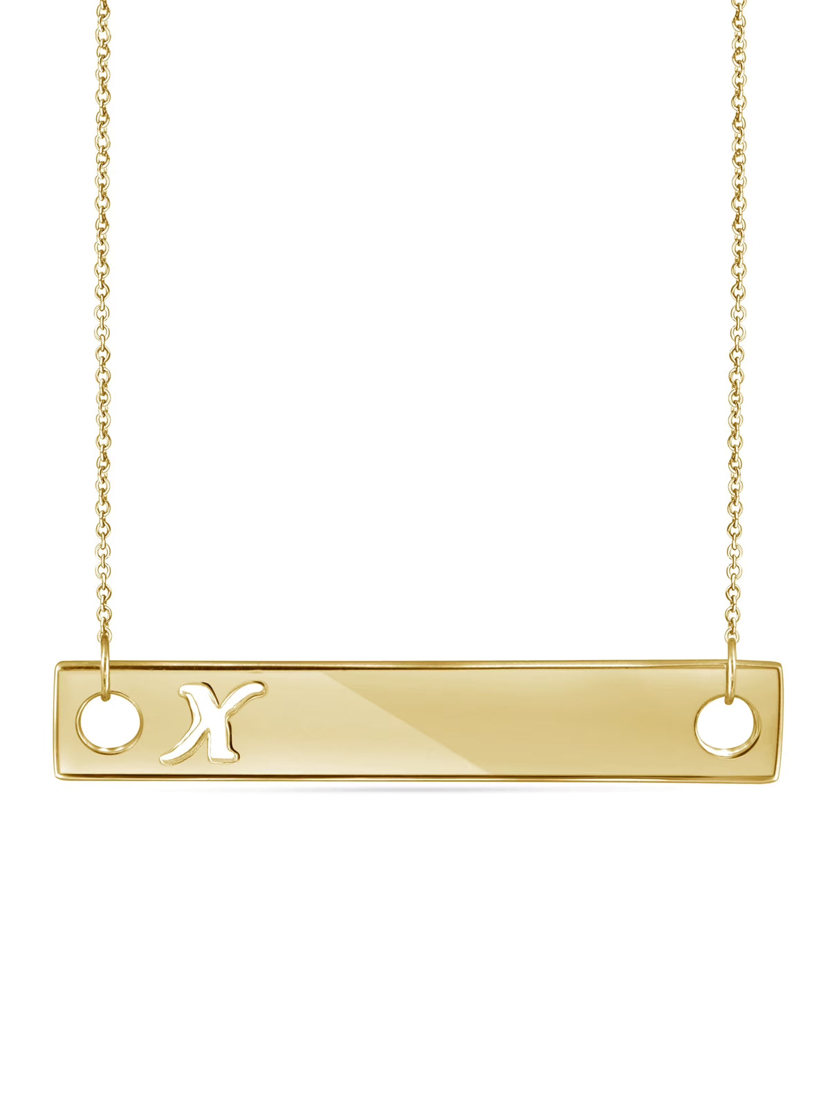 14K Gold Over Silver Bar Necklace O933959