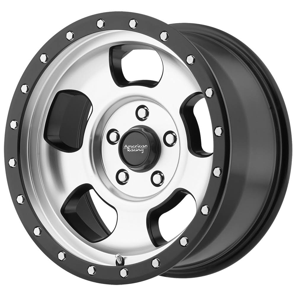 17x8.5 5x127 +25mm Black Machined Wheel Rim R7054