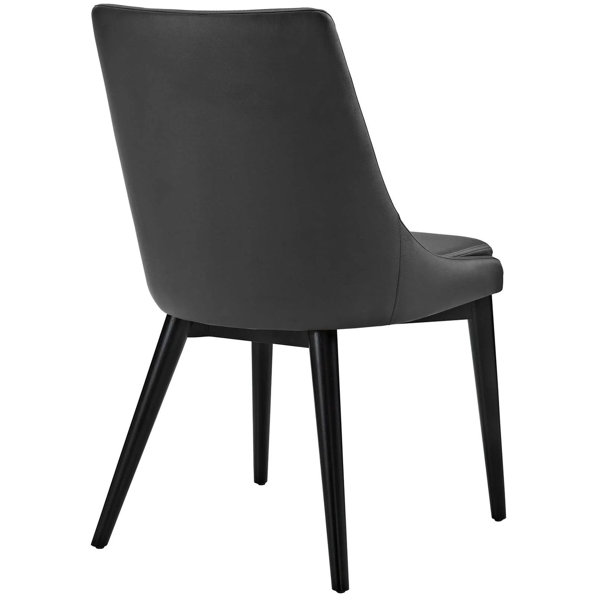 Vegan Leather Dining Chair in Black N374154