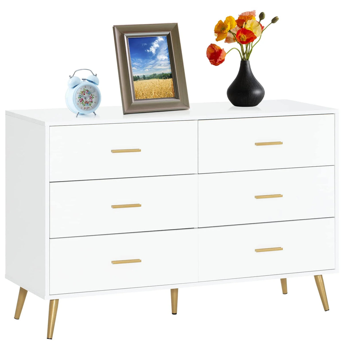 White 6 Drawer Dresser A475426
