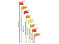 Orange Safety Flag 6' U699