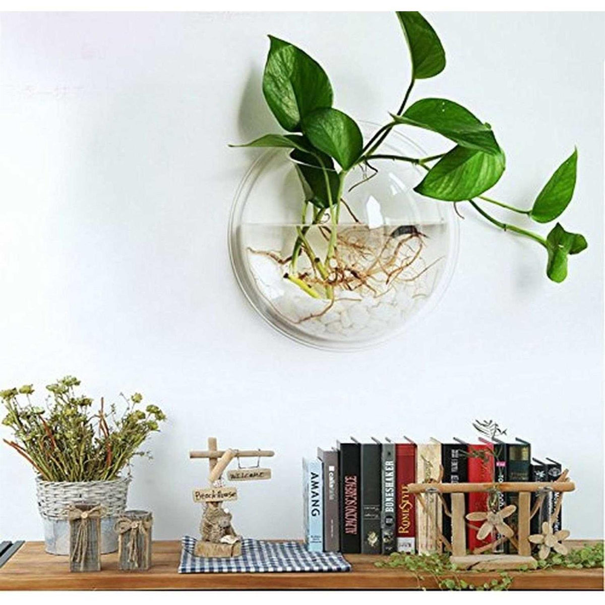Wall-Hanging Acrylic Fish Bowl 1 Gallon U7548