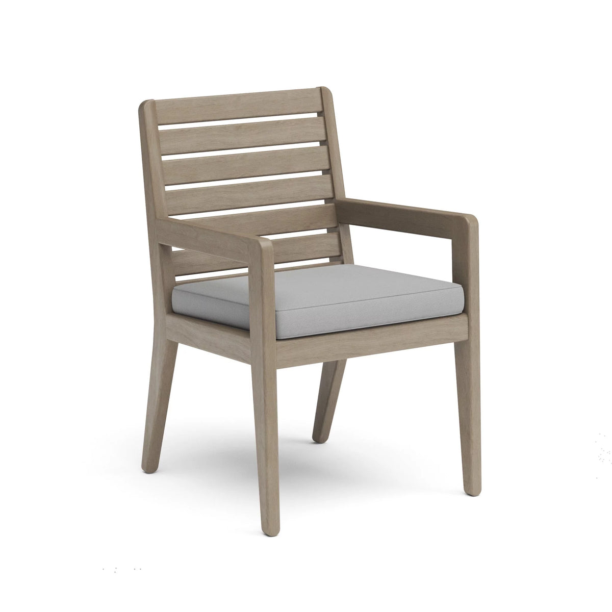 Gray Wood Outdoor Dining Table and Six Chairs Q2958