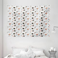 80W X 60L Inches Pale Blue Wall Hanging Tapestry J99030
