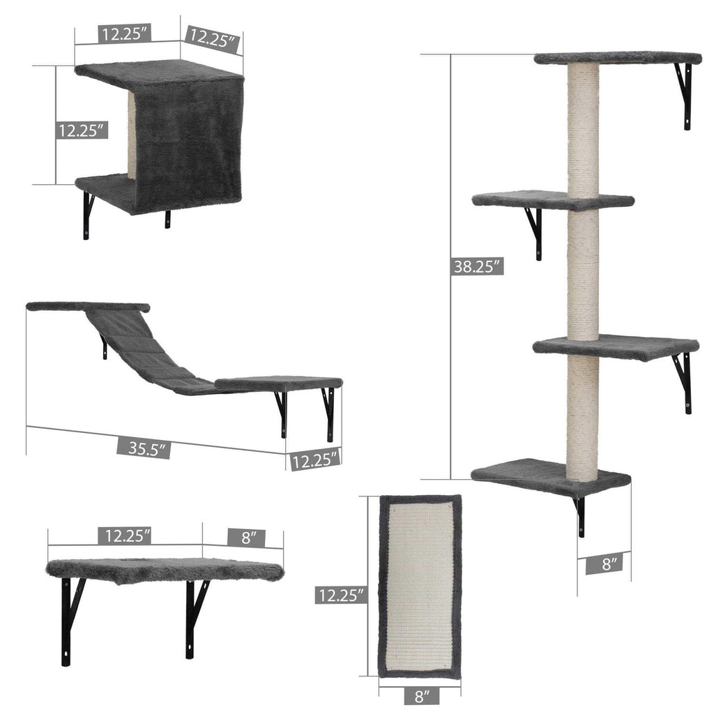 Wall Mounted Shelves Set Cat Tree C1789