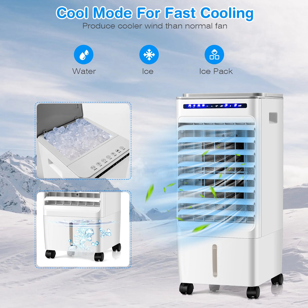 3-in-1 Evaporative Air Cooler Fan Humidifier Q562