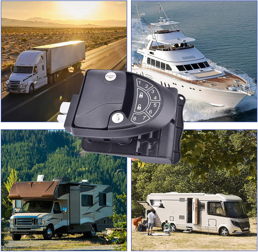 RV Keyless Entry Door Lock with Backlit Keypad and Install Tools V229