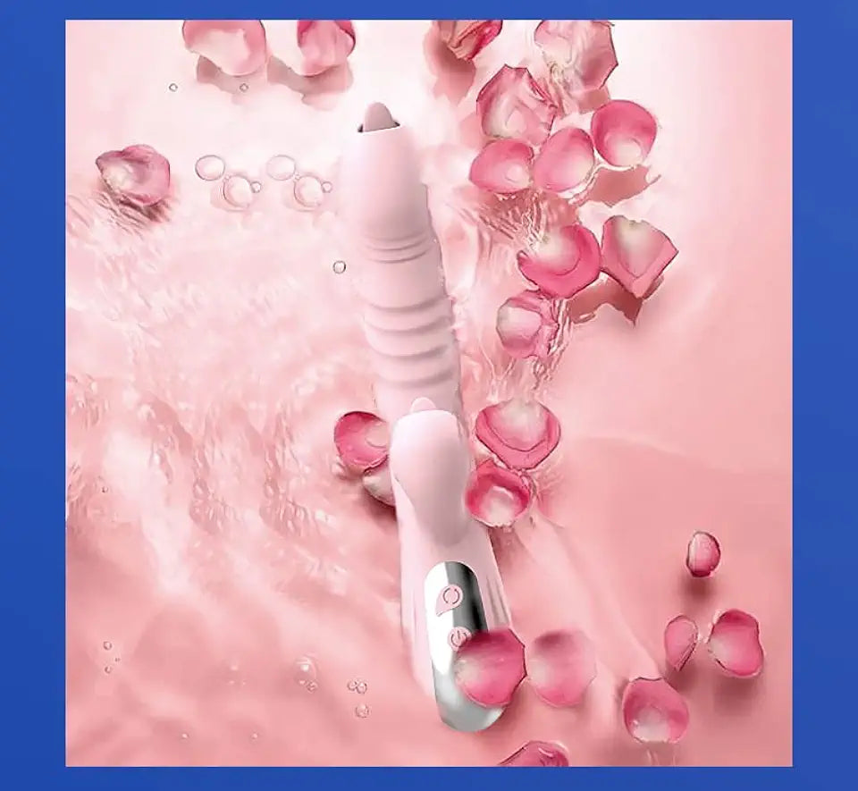 Dildo Vibrator with 3 Retractable and 8 Vibration Modes S204